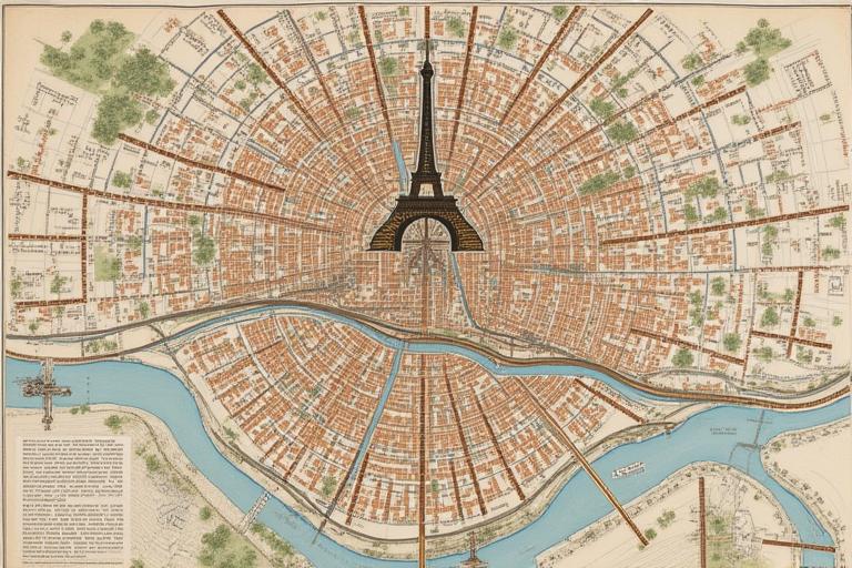 Carte historique réinterprétée de Paris